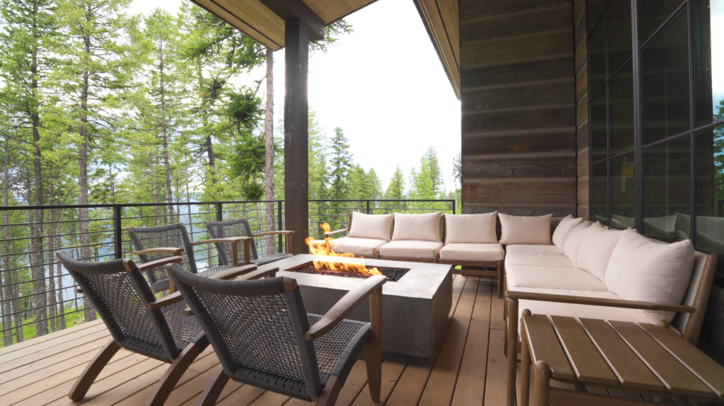 Cozy fire pit at Elk Highlands Ski House